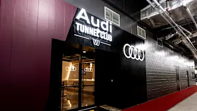 View from the sideline in the Audi Tunnel Club